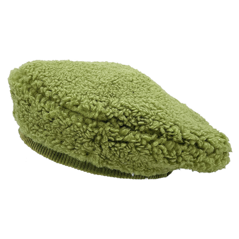 iLLASPARKZ Solid Sherpa Beret Hat