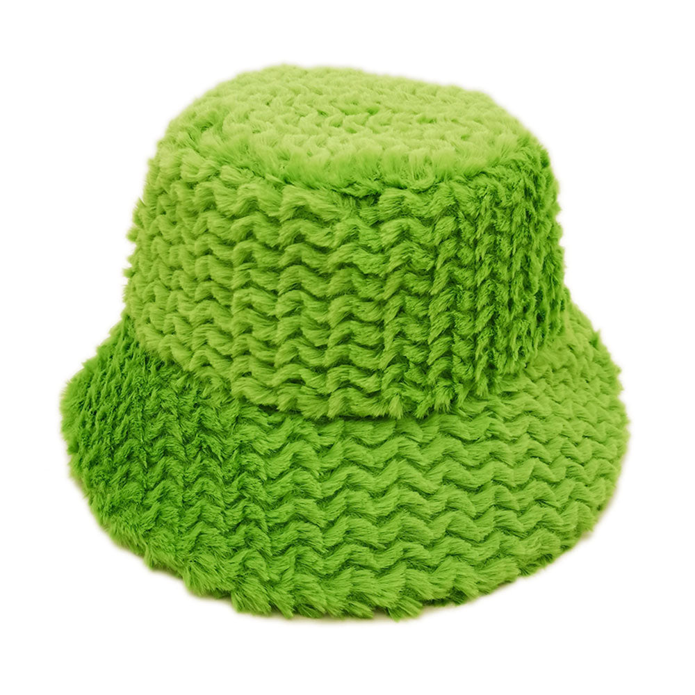 iLLASPARKZ Fuzzy Faux Fur Bucket Hat