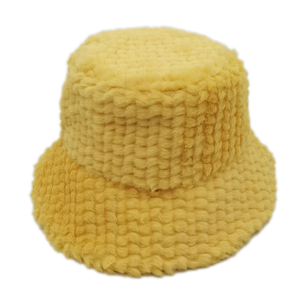 iLLASPARKZ Fuzzy Faux Fur Bucket Hat