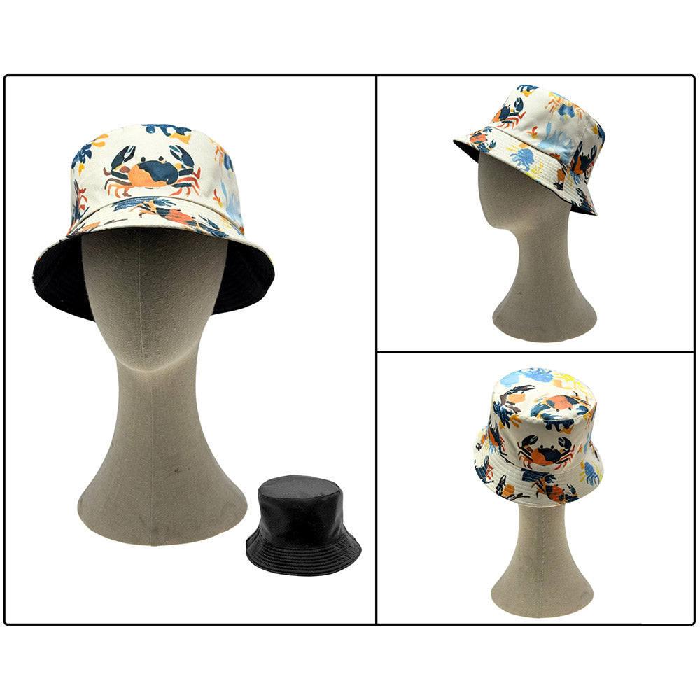 iLLASPARKZ Reversible Crab Print Bucket Hat