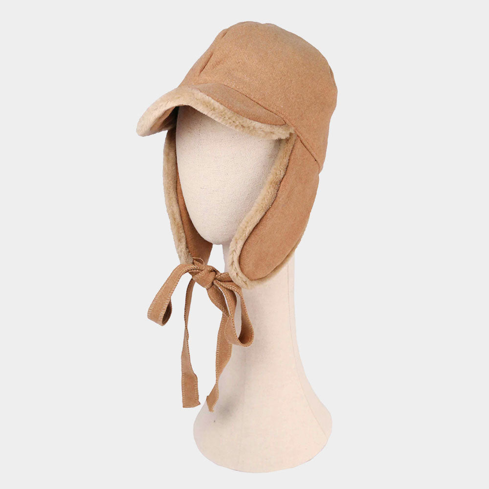 iLLASPARKZ Wool Trapper Ribbon Closure Hat