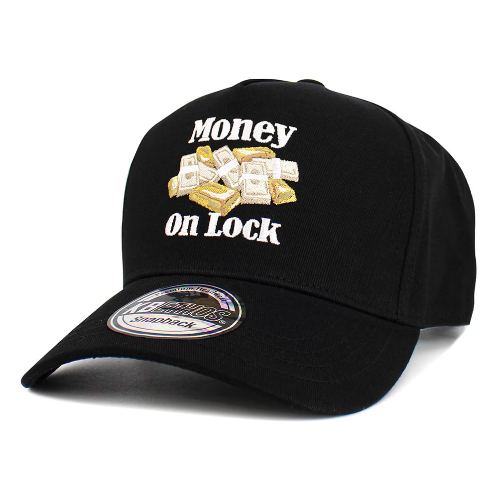 iLLASPARKZ MONEY ON LOCK Message Embroidered Baseball Cap