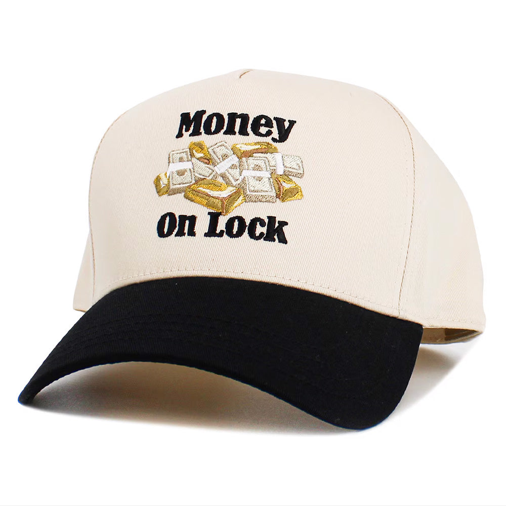 iLLASPARKZ MONEY ON LOCK Message Embroidered Baseball Cap