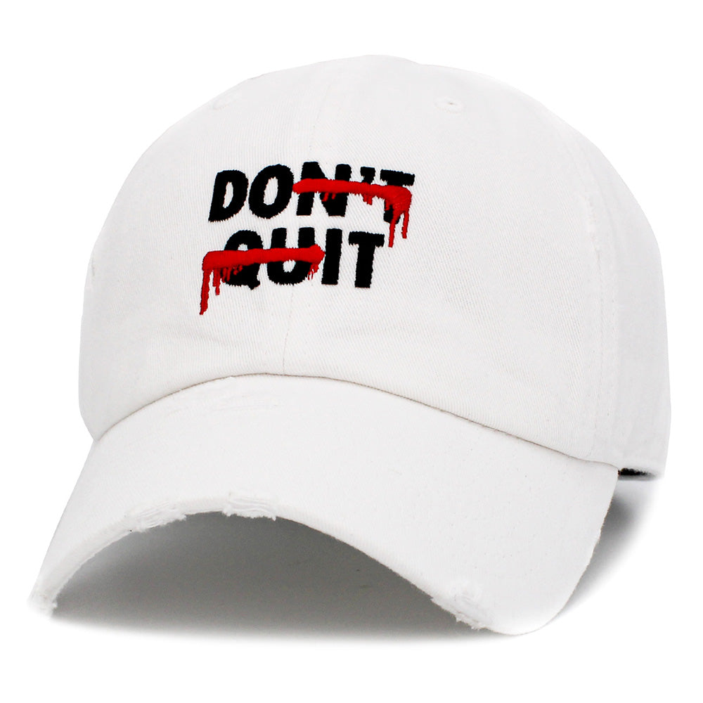 iLLASPARKZ DONT QUIT Message Embroidered Vintage Baseball Cap