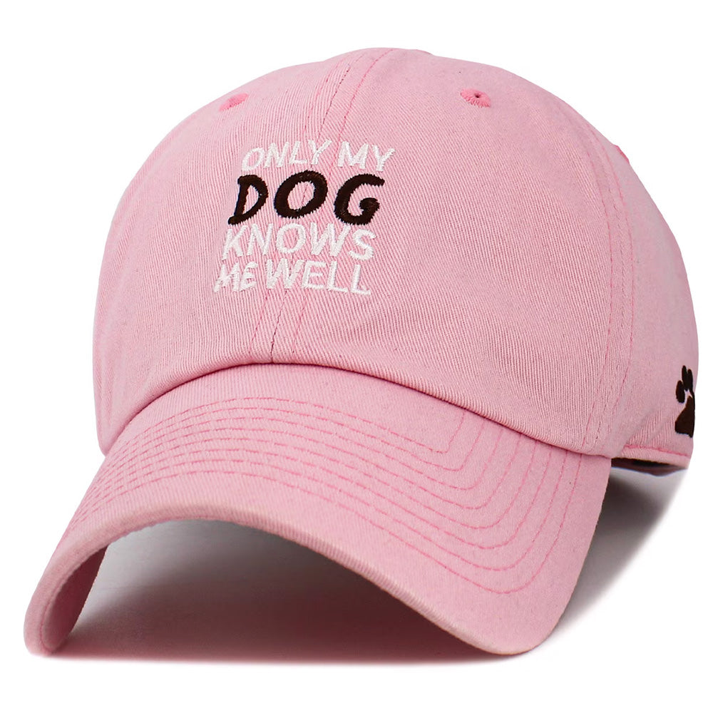 iLLASPARKZ ONLY MY DOG KNOWS ME WELL Message Embroidered Baseball Cap
