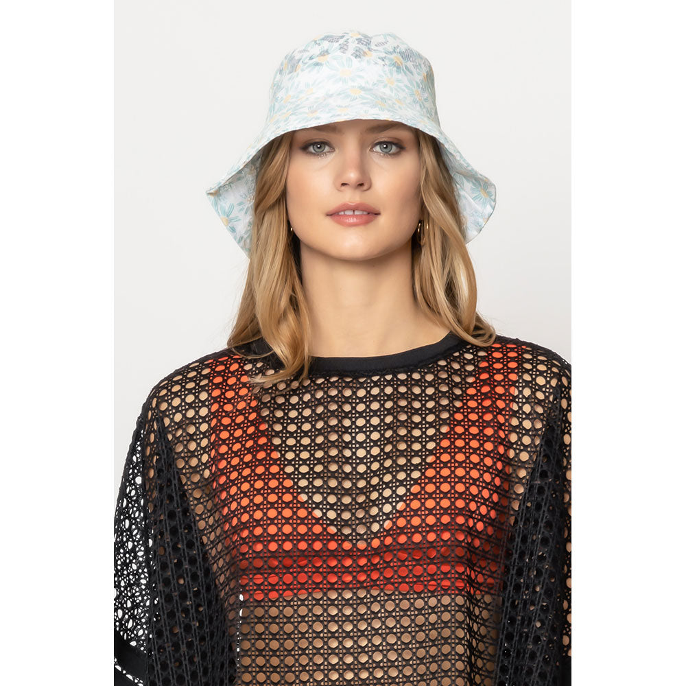 iLLASPARKZ Daisy Flower Print Lace Bucket Hat