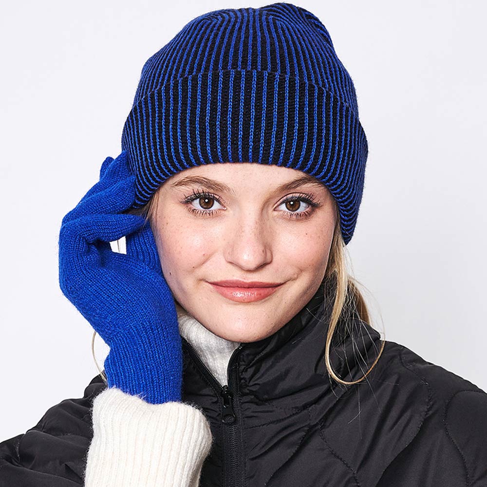 iLLASPARKZ Woven Two Tone Beanie Hat