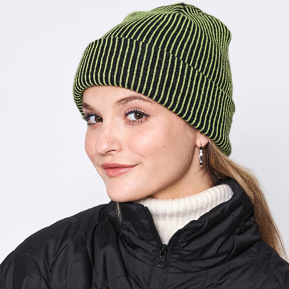 iLLASPARKZ Woven Two Tone Beanie Hat