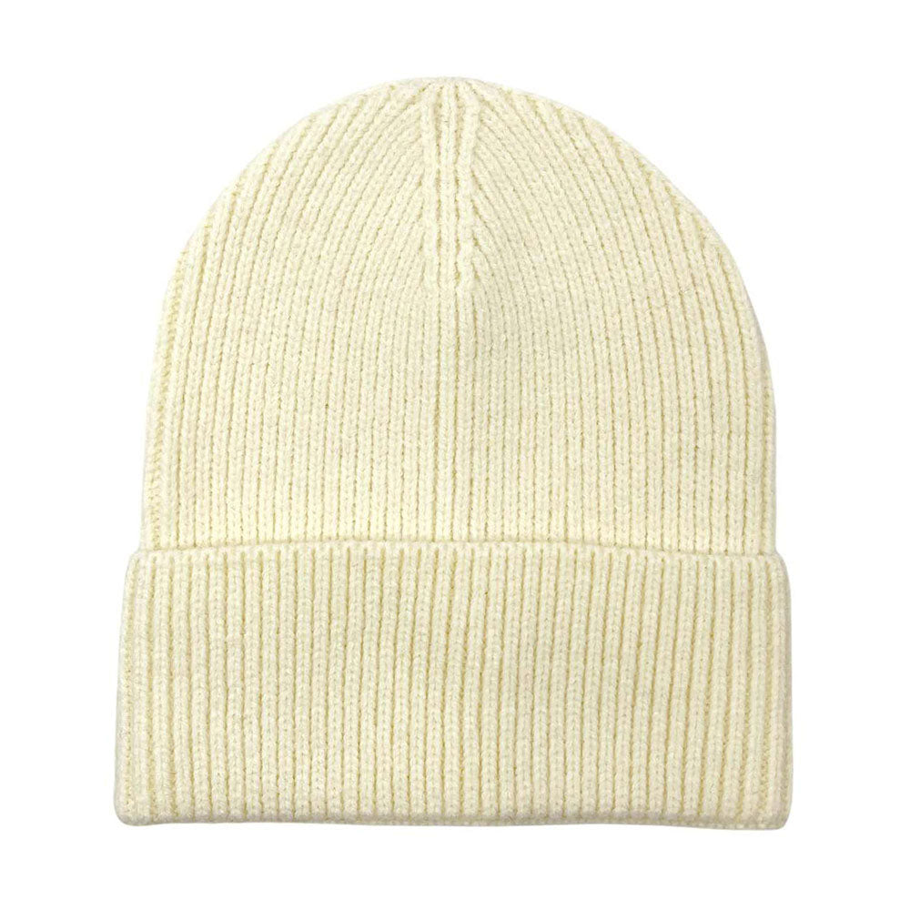 iLLASPARKZ Solid Rib Knit Cuff Beanie Hat