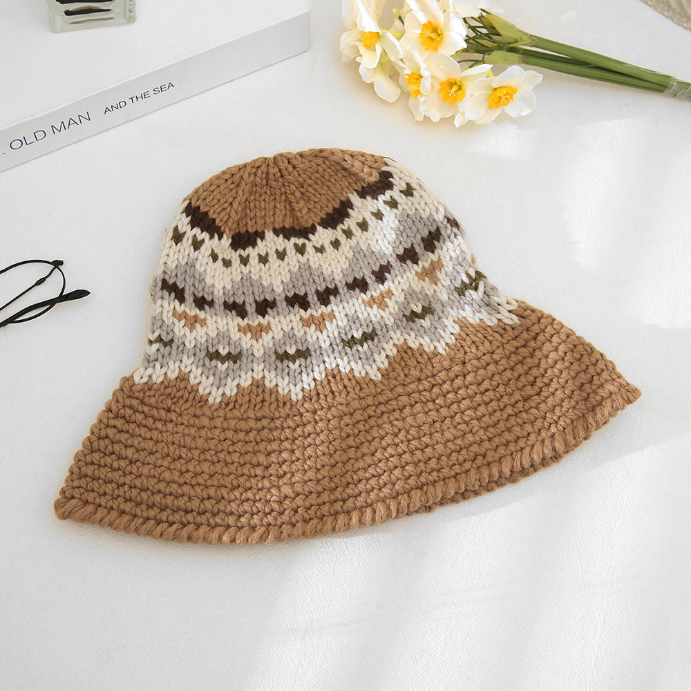 iLLASPARKZ Nordic Pattern Knitted Bucket Hat