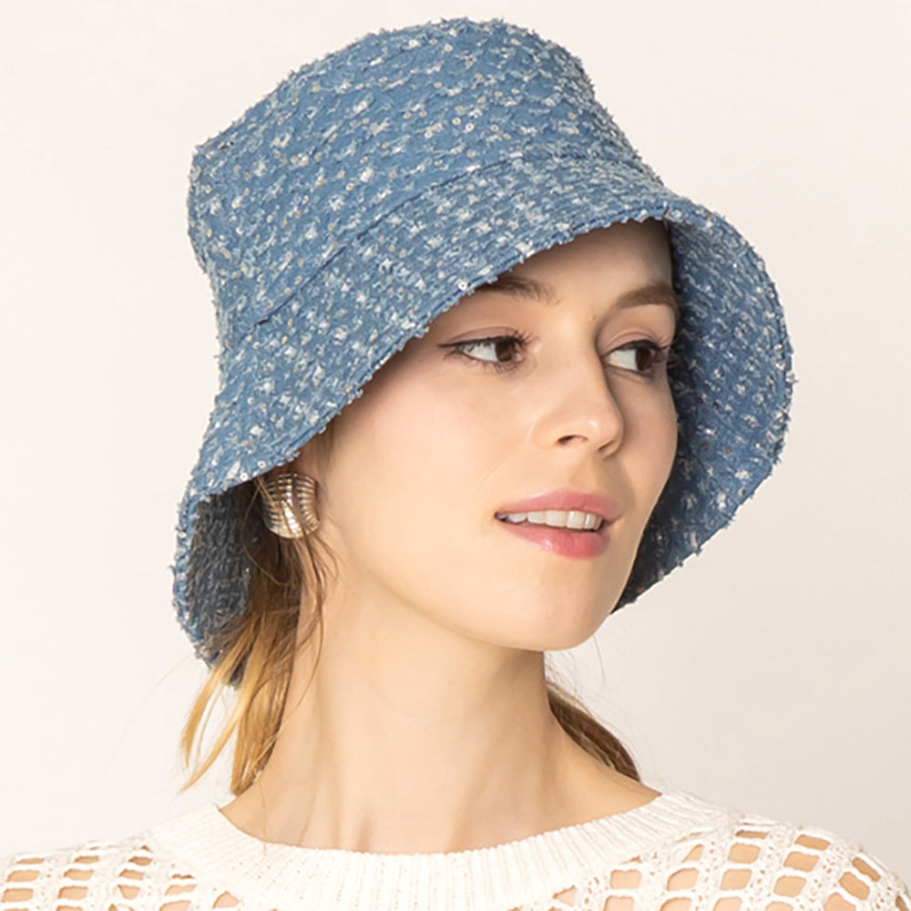 iLLASPARKZ Stone Distressed Denim Bucket Hat