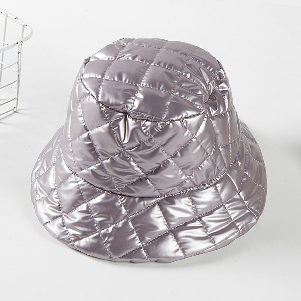 iLLASPARKZ Quilted Puffer Solid Bucket Hat
