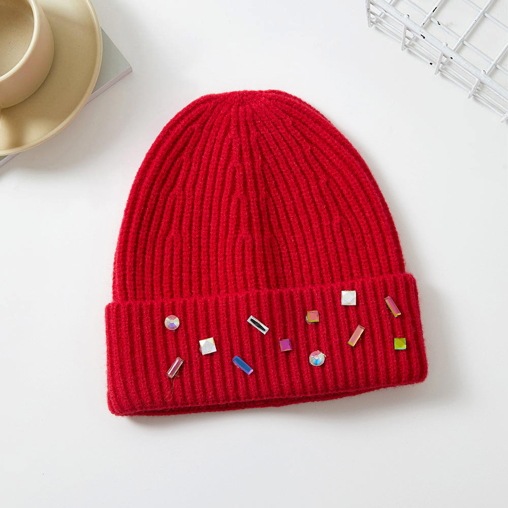 iLLASPARKZ Bling Stone Embellished Knit Beanie Hat