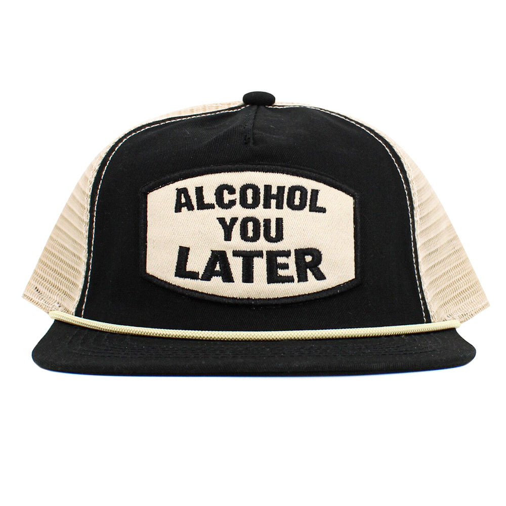 iLLASPARKZ ALCOHOL YOU LATER Message Patch Mesh Back Trucker Hat