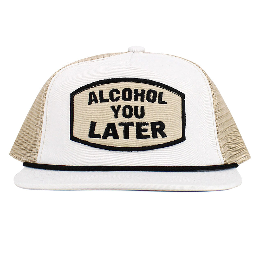 iLLASPARKZ ALCOHOL YOU LATER Message Patch Mesh Back Trucker Hat