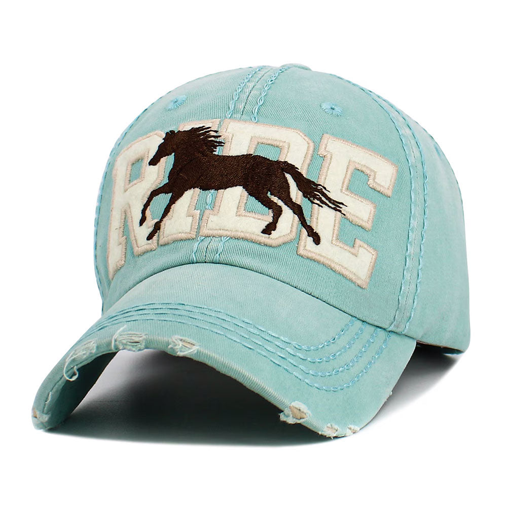 iLLASPARKZ RIDE Message Western Horse Embroidered Vintage Baseball Cap
