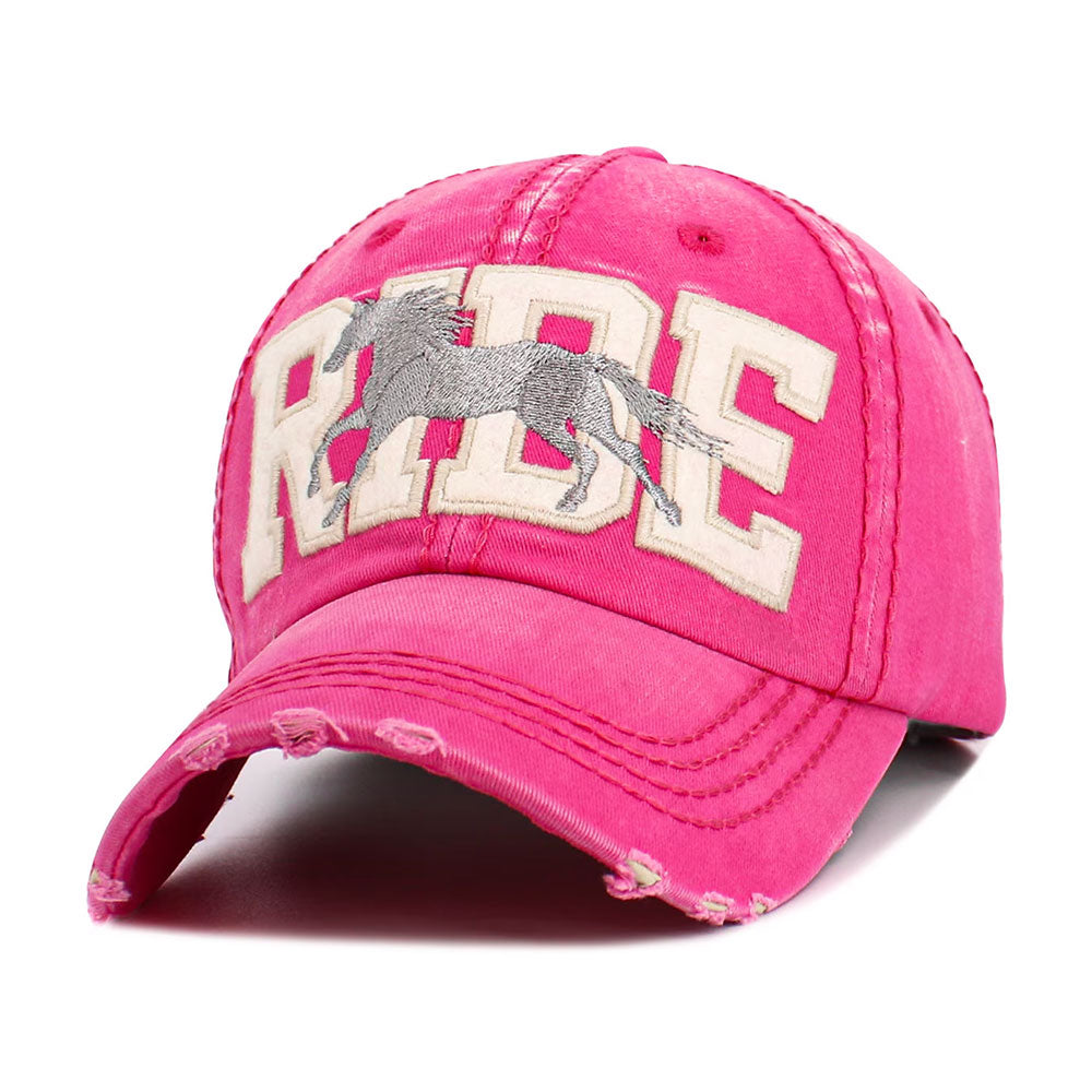 iLLASPARKZ RIDE Message Western Horse Embroidered Vintage Baseball Cap