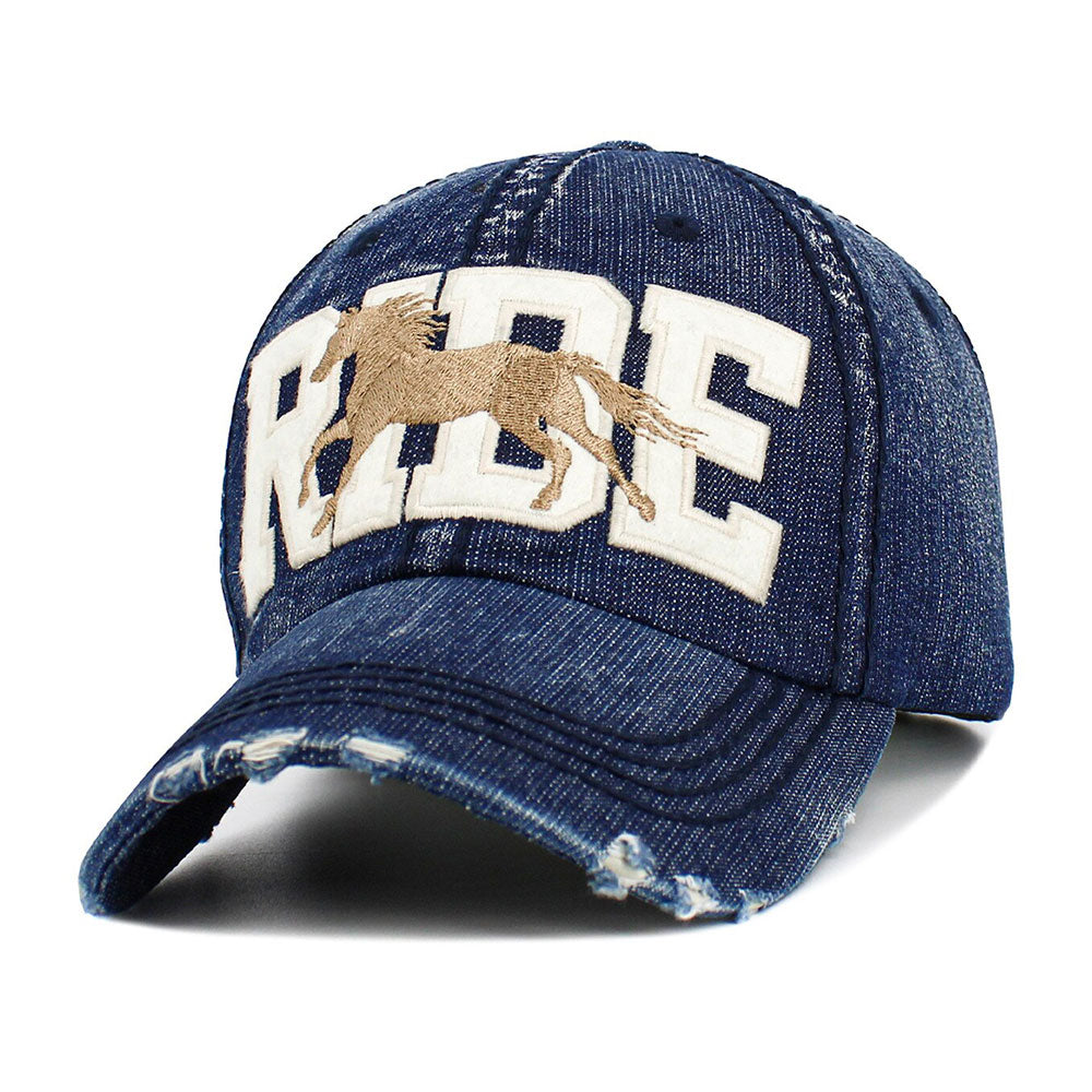 iLLASPARKZ RIDE Message Western Horse Embroidered Vintage Baseball Cap
