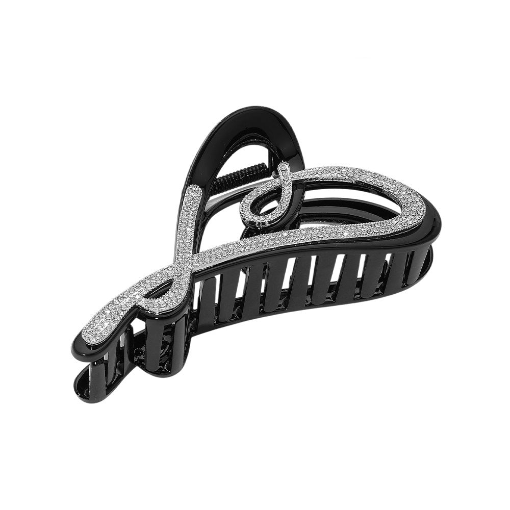 iLLASPARKZ Stone Paved Heart Frame Hair Claw Clip