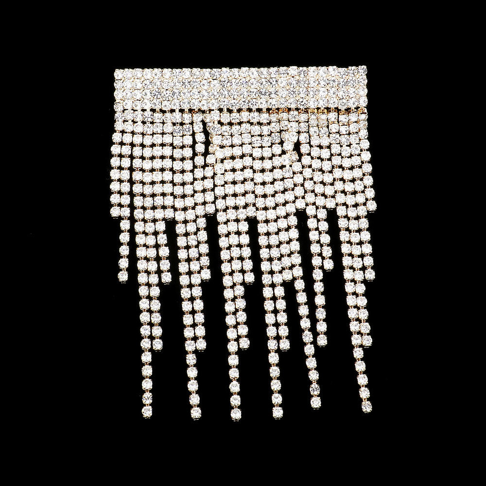 iLLASPARKZ Rhinestone Paved Fringe Barrette