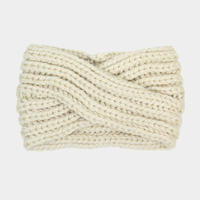 iLLASPARKZ Solid Twisted Soft Knit Earmuff Headband