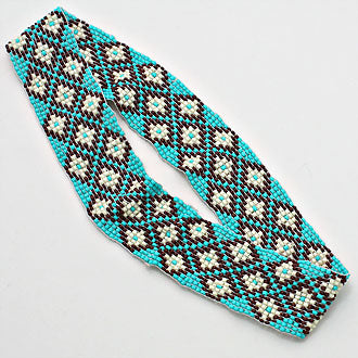 iLLASPARKZ Bohemian Seed Beaded Diamond Headband