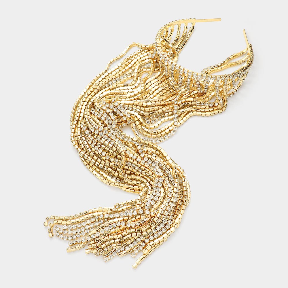 iLLASPARKZ Long Dropped Stone Fringe Head Chain / Headband