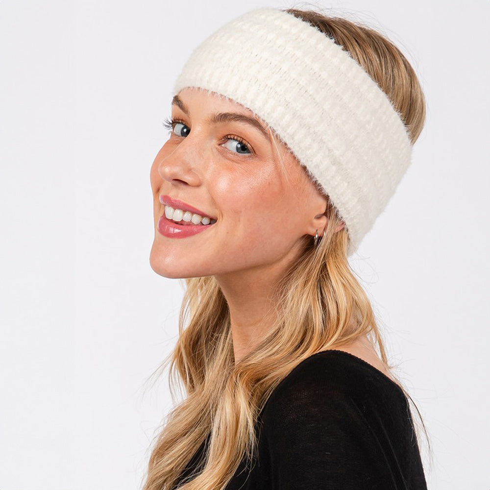 iLLASPARKZ Fuzzy Cable Knit Headband
