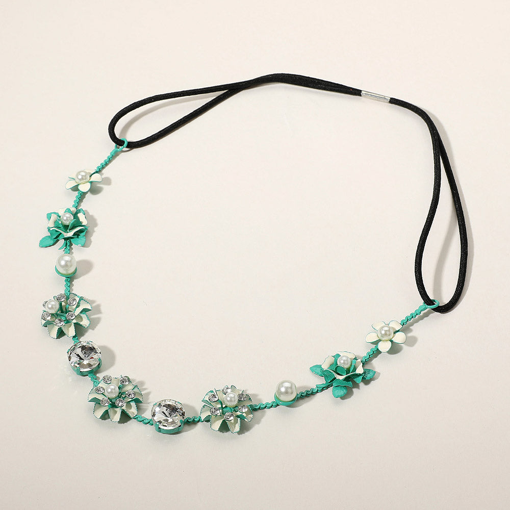 iLLASPARKZ Blossom Flower Crystal Pearl Headband