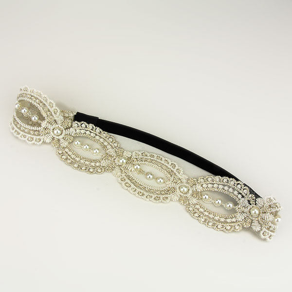 iLLASPARKZ Pearl Lace Stretch Headband