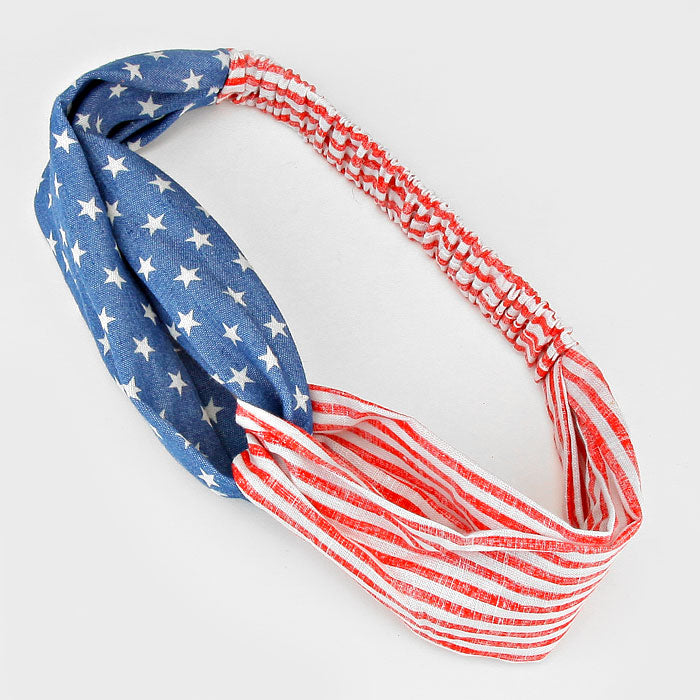 iLLASPARKZ Twisted American Flag Stretch Headband