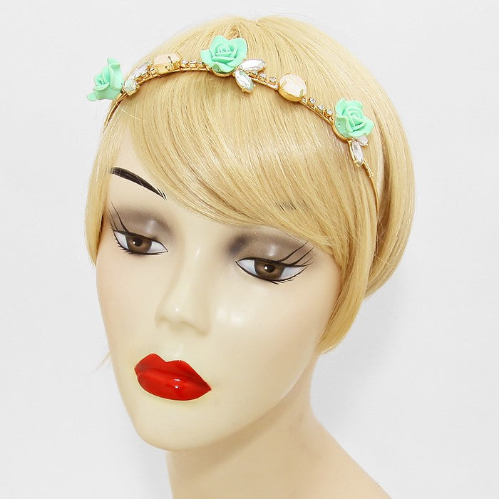 iLLASPARKZ Flower Crystal Goddess Stretchable Headband