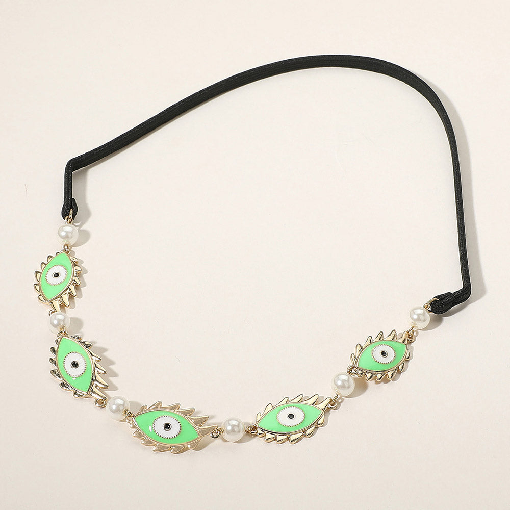 iLLASPARKZ Evil Eye Metal Stretch Headband