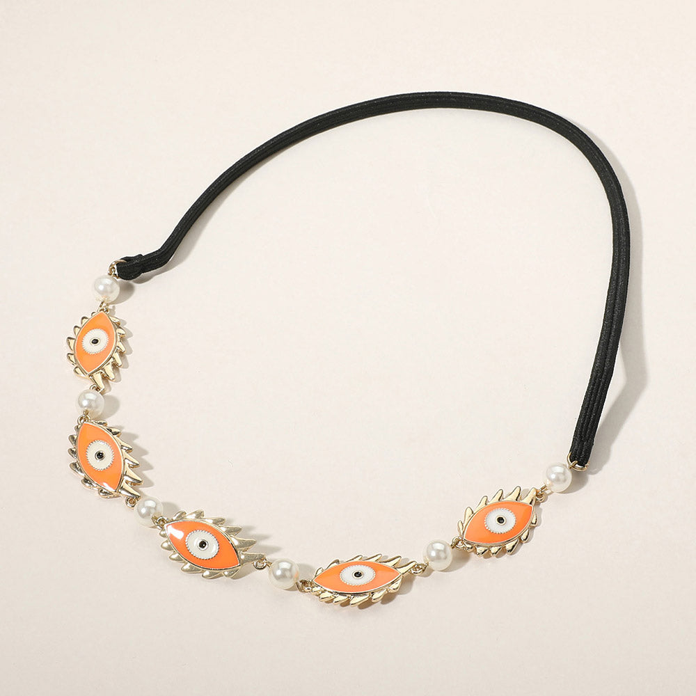 iLLASPARKZ Evil Eye Metal Stretch Headband