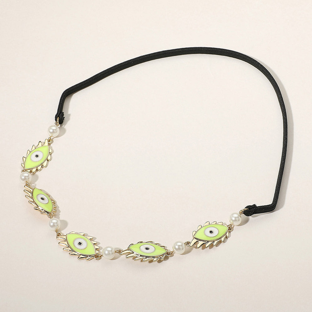 iLLASPARKZ Evil Eye Metal Stretch Headband