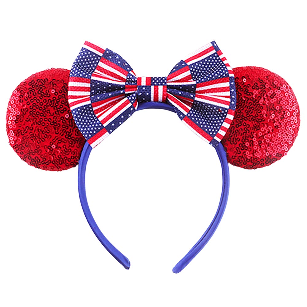 iLLASPARKZ American USA Flag Ribbon Ear Headband