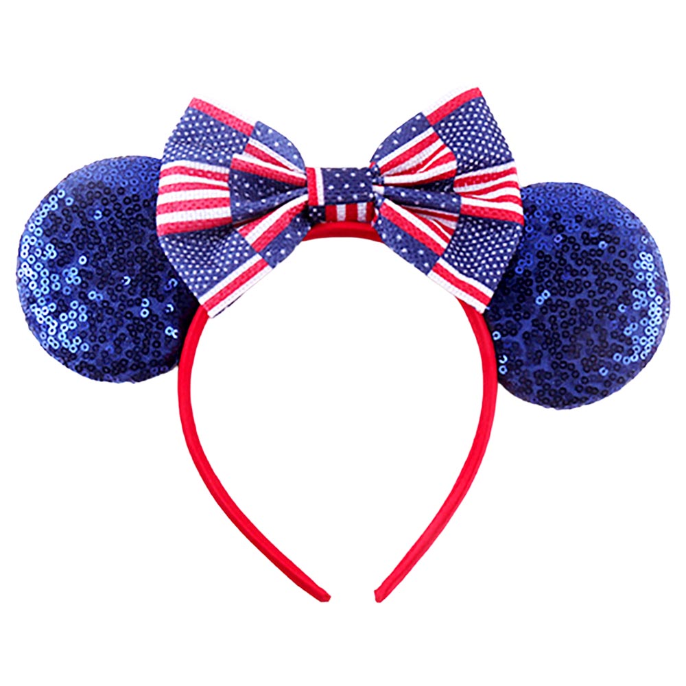 iLLASPARKZ American USA Flag Ribbon Ear Headband