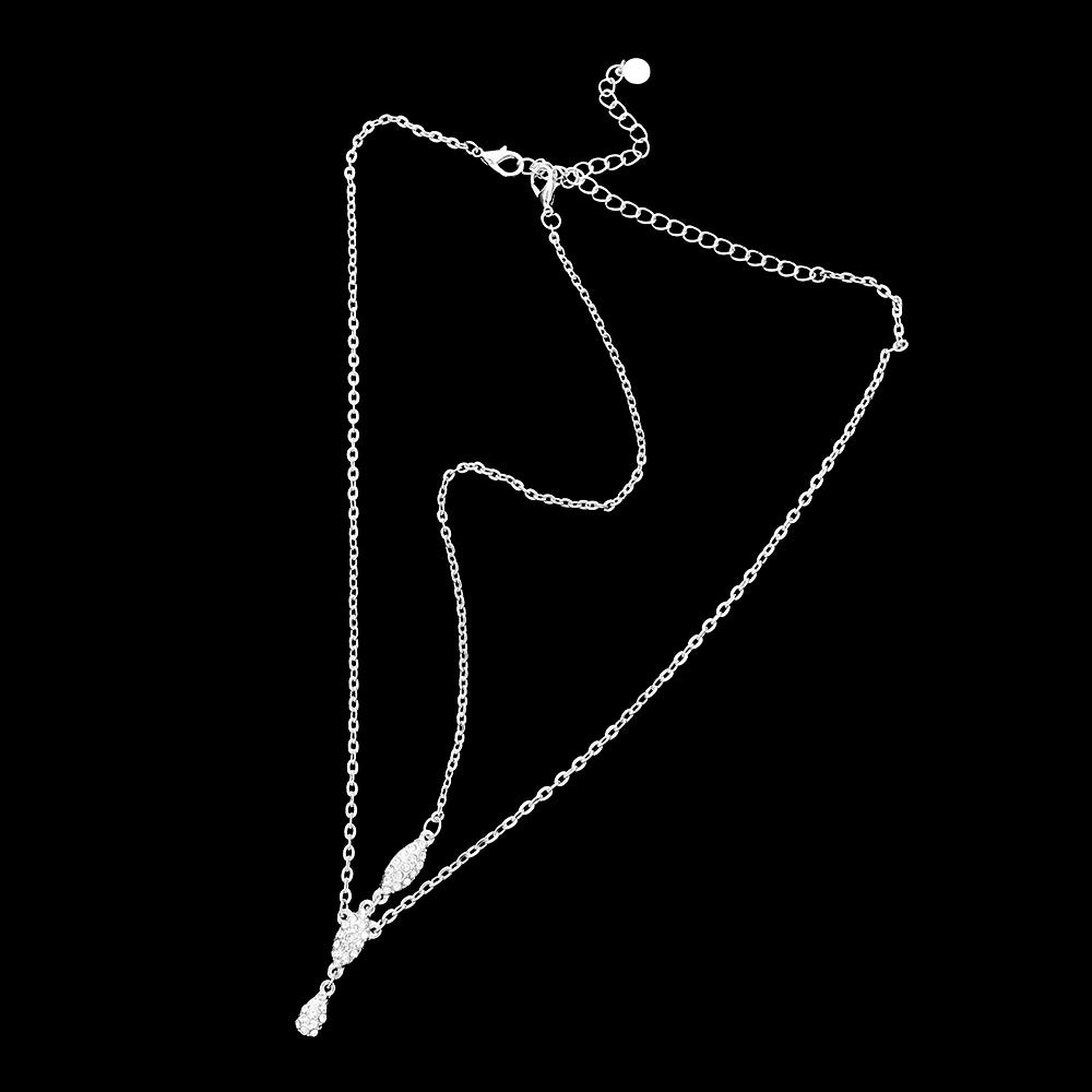 iLLASPARKZ Rhinestone Embellished Triple Metal Oval Link Head Chain