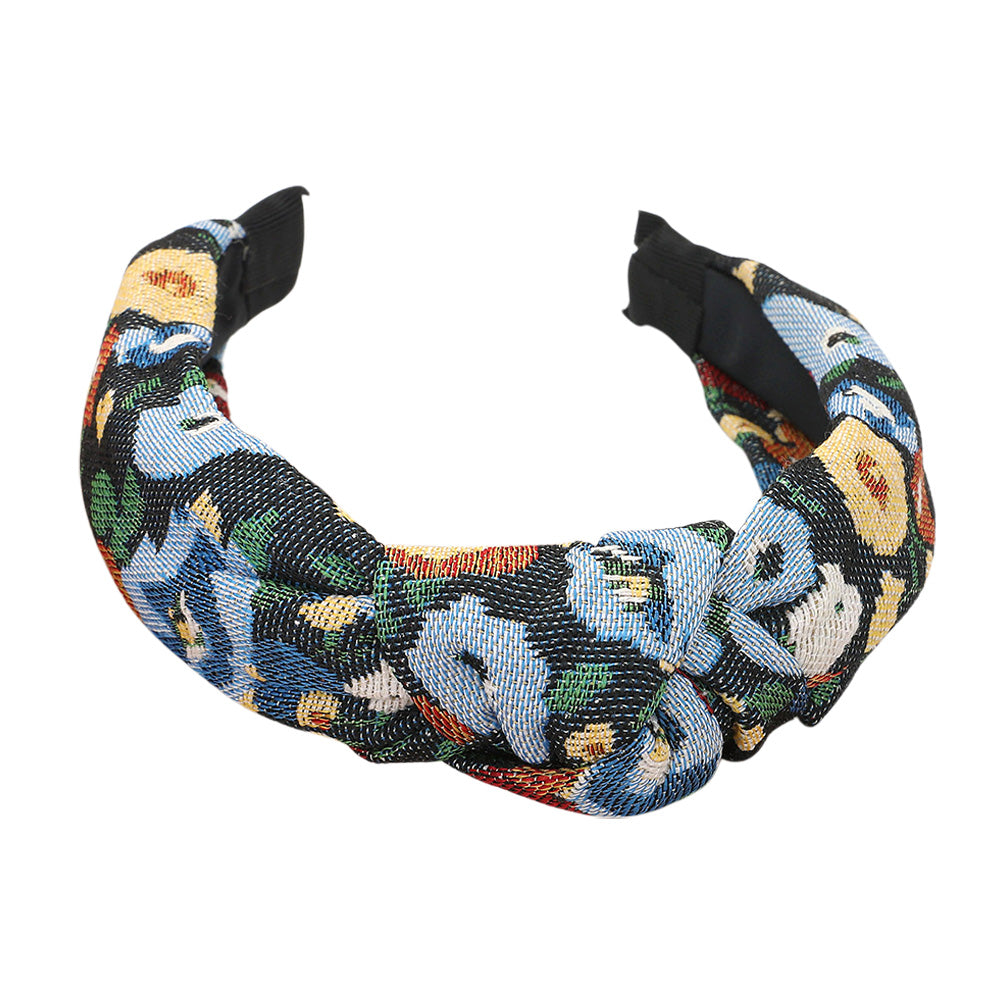 iLLASPARKZ Flower Pattern Printed Knot Headband