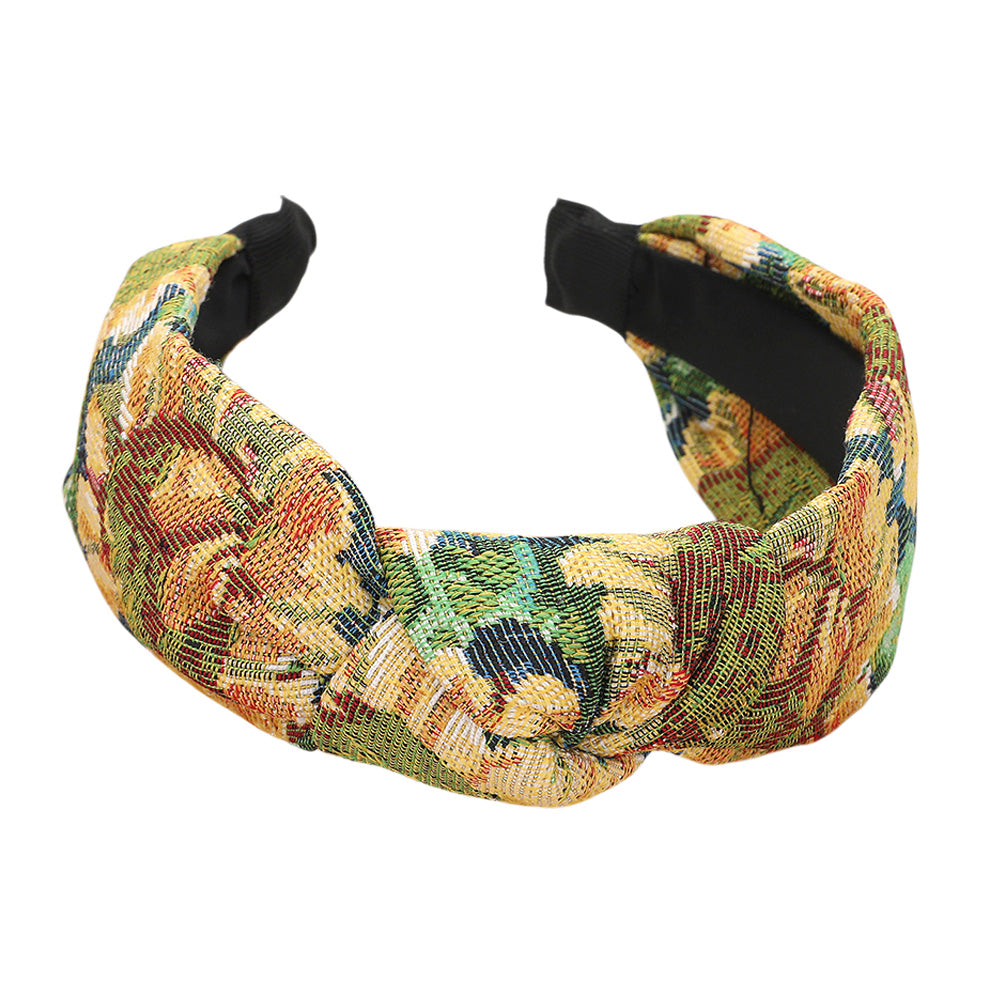 iLLASPARKZ Flower Pattern Printed Knot Headband