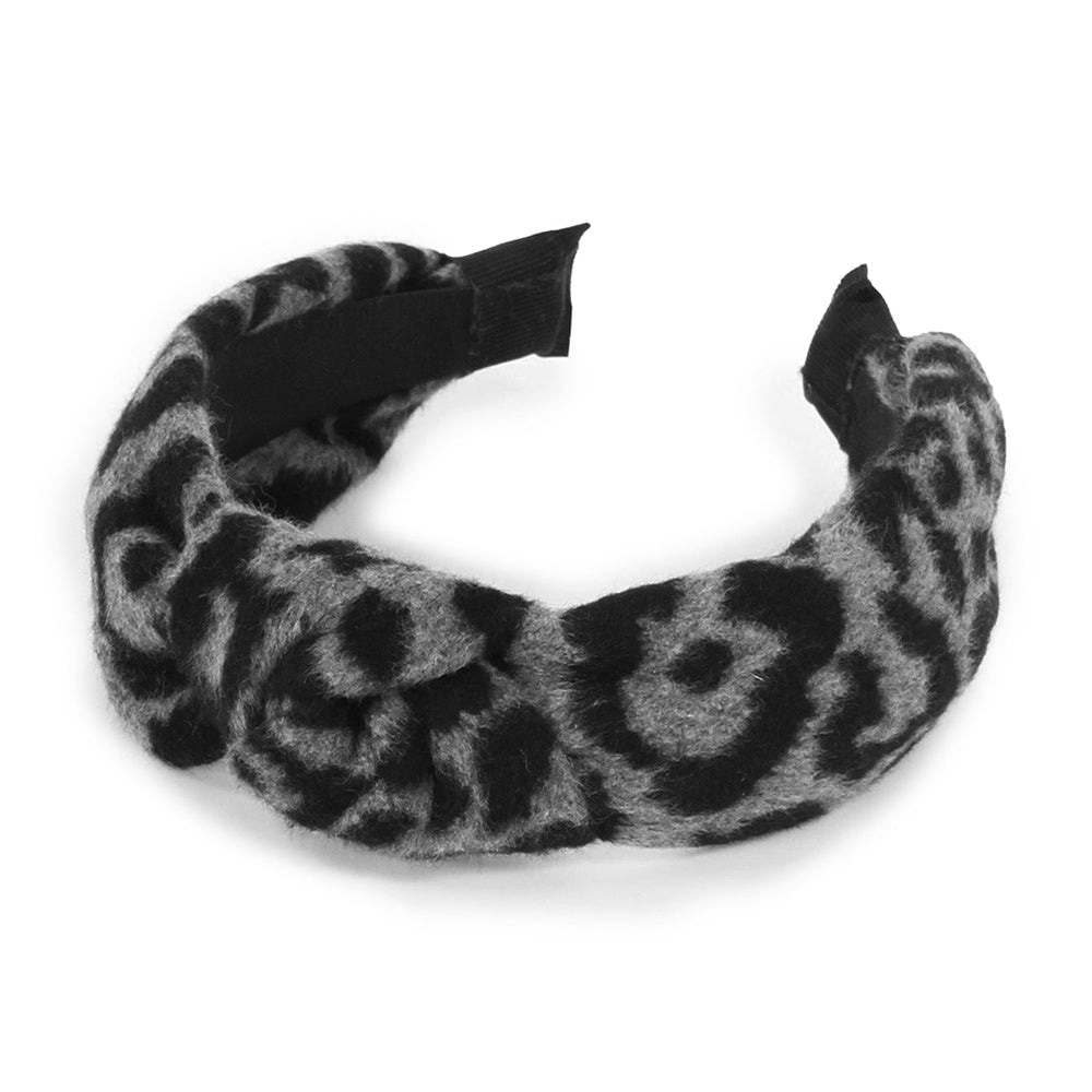 iLLASPARKZ Leopard Patterned Knot Burnout Headband
