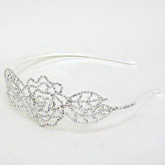 iLLASPARKZ Crystal Rhinestone Rose Metal Headband
