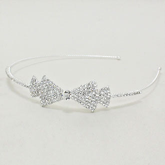 iLLASPARKZ Bow Pave Crystal Spiral Headband