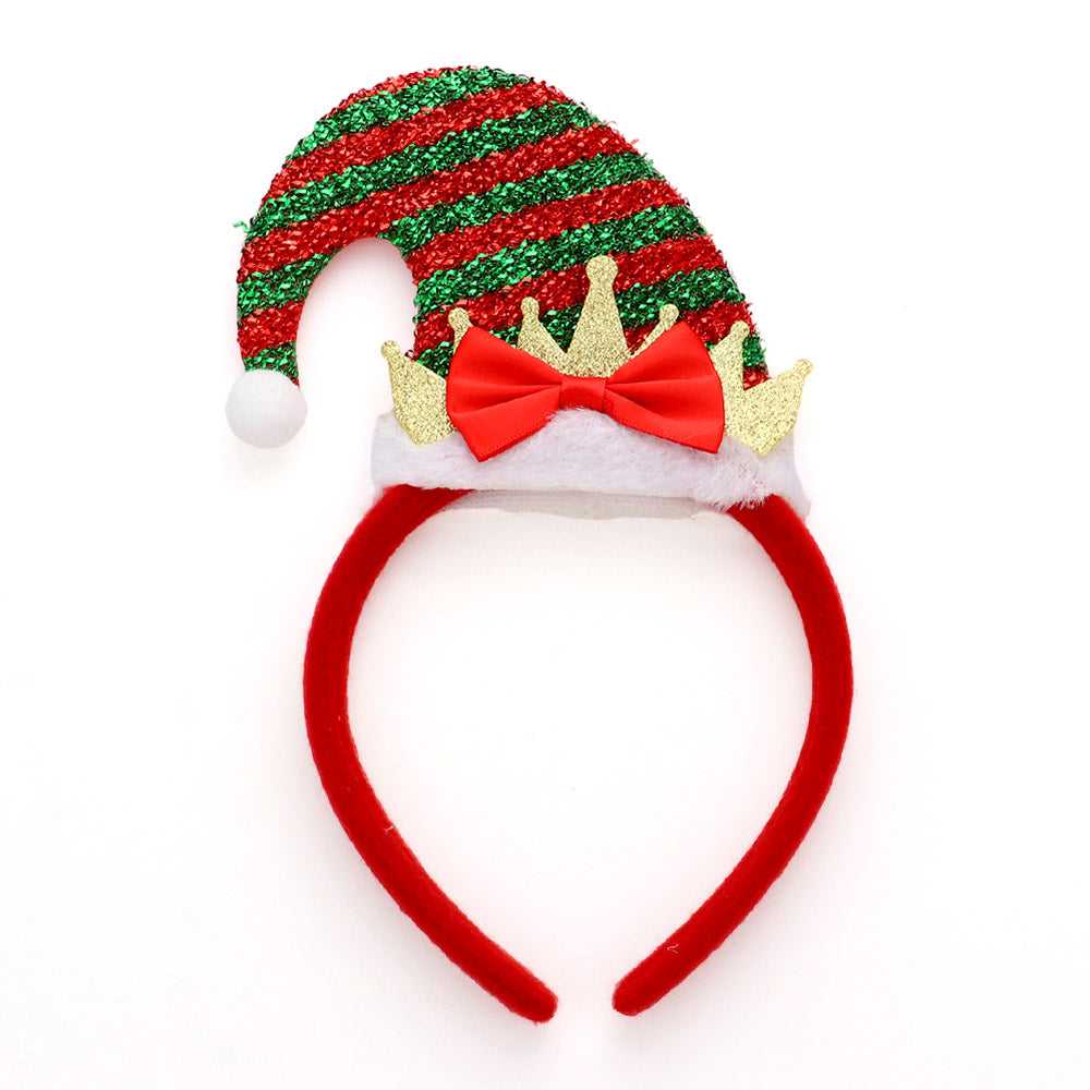 iLLASPARKZ Tinsel Santa Elf Hat Headband