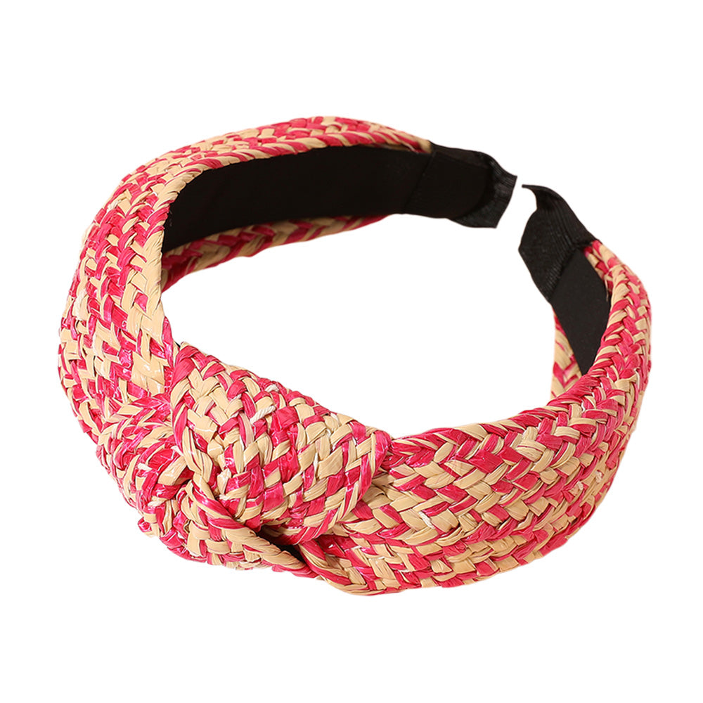 iLLASPARKZ Raffia Weave Knot Headband