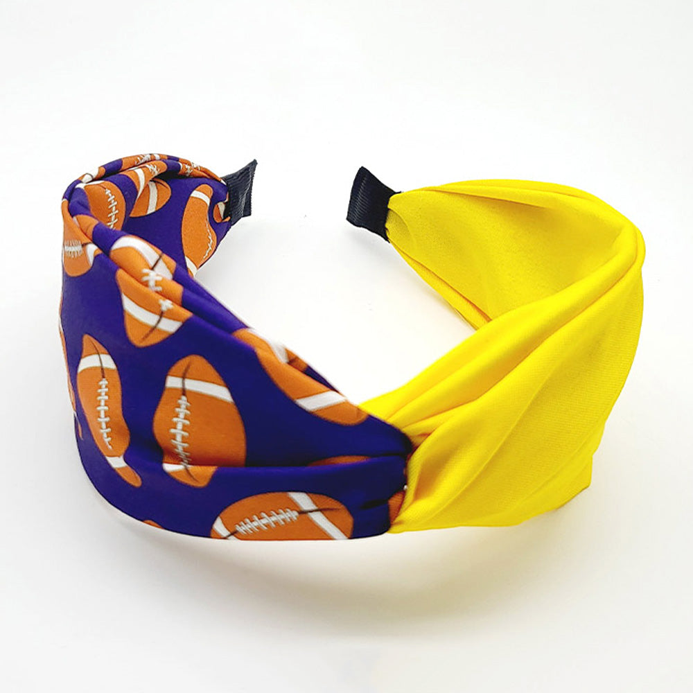 iLLASPARKZ Game Day Football Patterned Twisted Headband