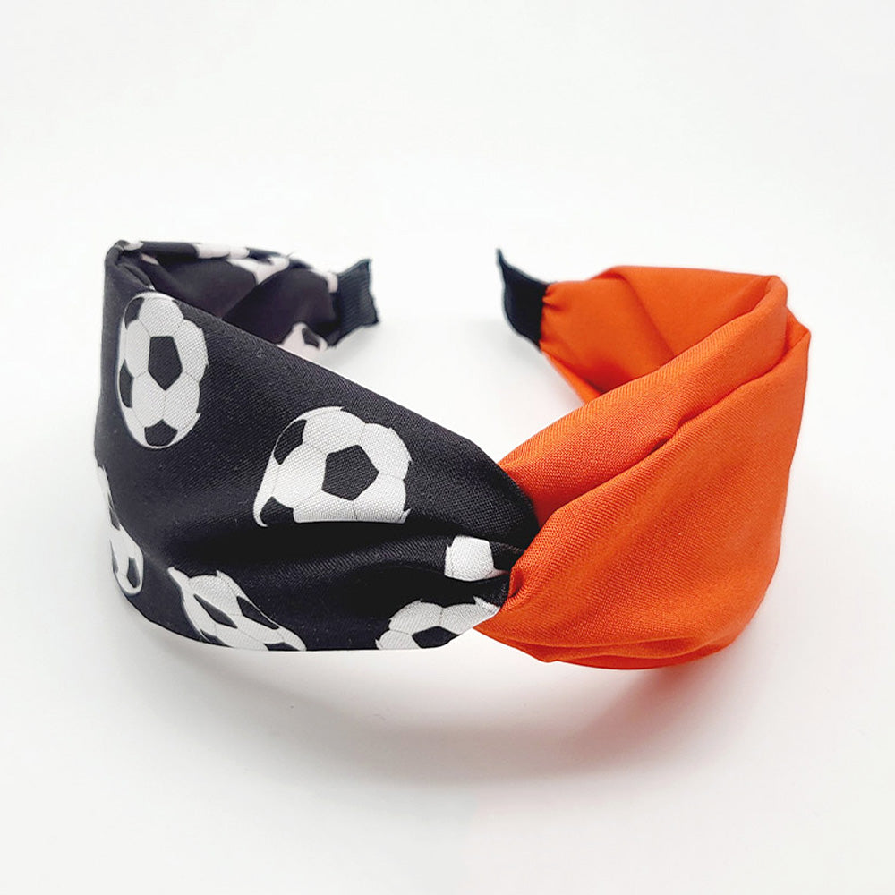 iLLASPARKZ Game Day Soccer Patterned Twisted Headband