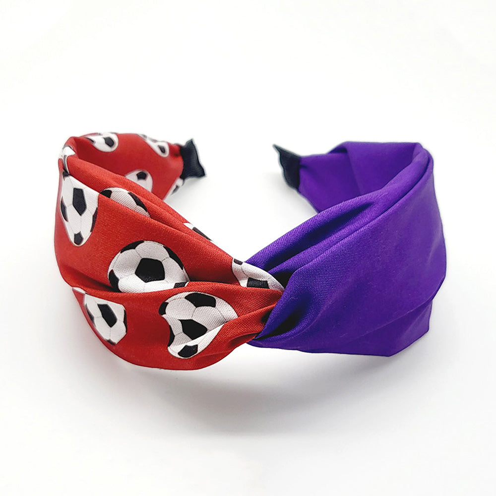 iLLASPARKZ Game Day Soccer Patterned Twisted Headband