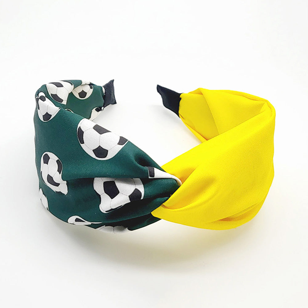 iLLASPARKZ Game Day Soccer Patterned Twisted Headband