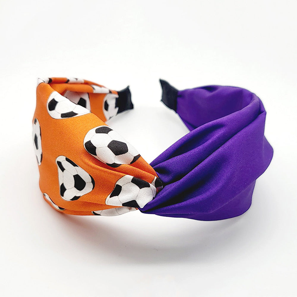 iLLASPARKZ Game Day Soccer Patterned Twisted Headband